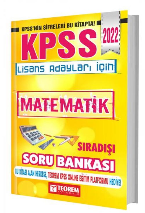 2022 KPSS Lisans Sıradışı Matematik Soru Bankası