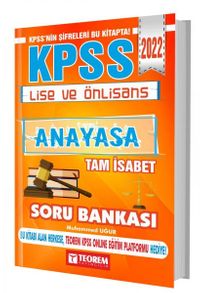 2022 KPSS Lise Önlisans Tam İsabet Anayasa Soru Bankası
