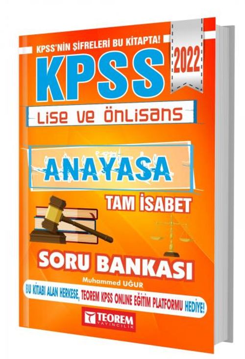 2022 KPSS Lise Önlisans Tam İsabet Anayasa Soru Bankası