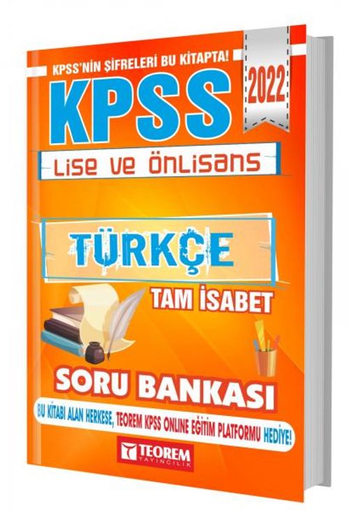 2022 KPSS Lise ve Önlisans Tam İsabet Türkçe Soru Bankası