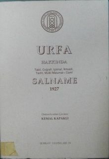 Urfa Hakkında Salname-1927 (2-D-22)
