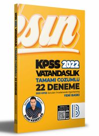 2022 KPSS Vatandaşlık Tamamı Çözümlü 22 Deneme 