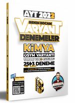2022 AYT Kimya Tamamı Video Çözümlü 25+3 Deneme Sınavı