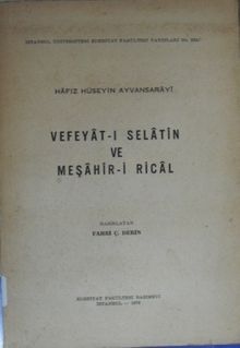 Vefeyât-ı Selâtin ve Meşâhîr-i Ricâl (1-C-98)