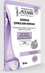 Müessir Adli-İdari Hakimlik Çıkmış Soru Bankası ve Çözümleri Ceza Hukuku Genel Hükümler