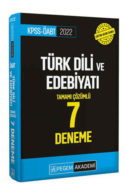 2022 KPSS ÖABT Türkdili ve Edebiyatı 7 Deneme