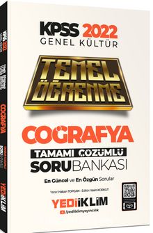 2022 KPSS Genel Kültür Coğrafya Temel Öğrenme Tamamı Çözümlü Soru Bankası - Hakan Topcan