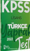 2022 KPSS Lisans Genel Kültür Türkçe Yaprak Test