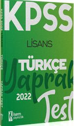 2022 KPSS Lisans Genel Kültür Türkçe Yaprak Test