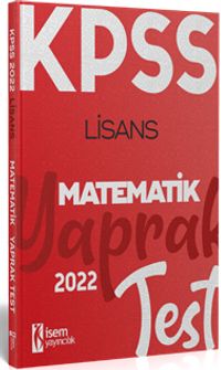 2022 KPSS Lisans Genel Kültür Matematik Yaprak Test 
