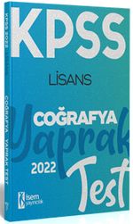 2022 KPSS Lisans Genel Kültür Coğrafya Yaprak Test 