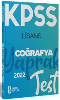 2022 KPSS Lisans Genel Kültür Coğrafya Yaprak Test 