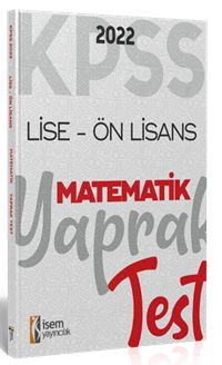 2022 KPSS Ortaöğretim Ön Lisans Genel Kültür Matematik Yaprak Test
