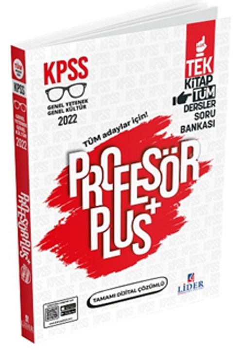 2022 KPSS Genel Kültür Genel Yetenek Profesör  Dijital Çözümlü (Qr Kod) Soru Bankası 