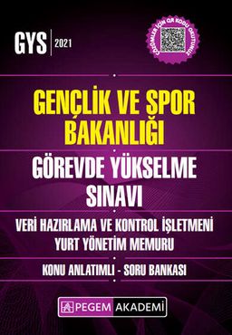 Gençlik ve Spor Bakanlığı Görevde Yükselme Veri Hazırlama Ve Kontrol İşletmeni Yurt Yönetim Memuru Konu Anlatımlı Soru Bankası