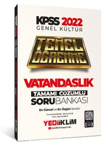 2022 KPSS Genel Kültür Vatandaşlık Temel Öğrenme Tamamı Çözümlü Soru Bankası - Hasan Solak