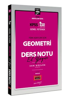2022 KPSS Lisans Genel Yetenek Tüm Adaylar İçin Son Düzlük 5 Yargıç Serisi Geometri El Yazısı Ders Notu