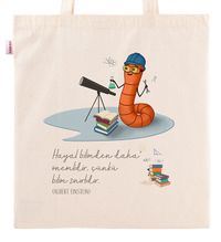 Askılı Bez Çanta - Kitapkurdu Serisi - Mucit