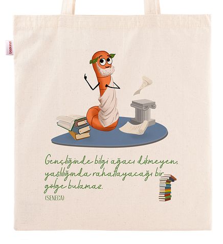 Askılı Bez Çanta - Kitapkurdu Serisi - Filozof