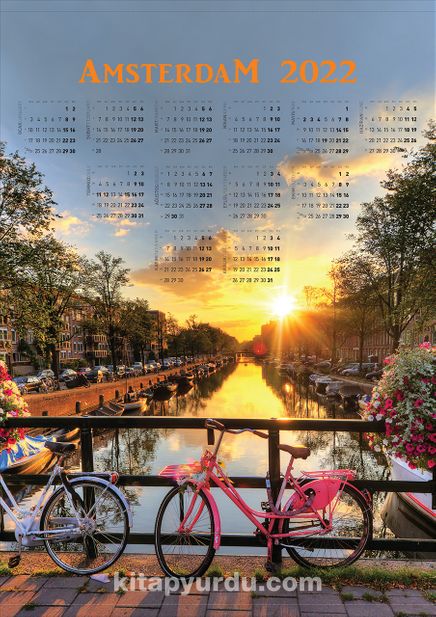 2022 Takvimli Poster - Şehirler - Amsterdam