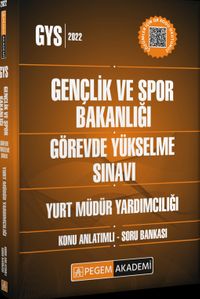 2022 Gençlik ve Spor Bakanlığı Görevde Yükselme Sınavı Konu Anlatımlı Soru Bankası Yurt Müdür Yardımcılığı