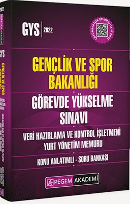 2022 Gençlik ve Spor Bakanlığı Görevde Yükselme Veri Hazırlama Ve Kontrol İşletmeni Yurt Yönetim Memuru Konu Anlatımlı Soru Bankası