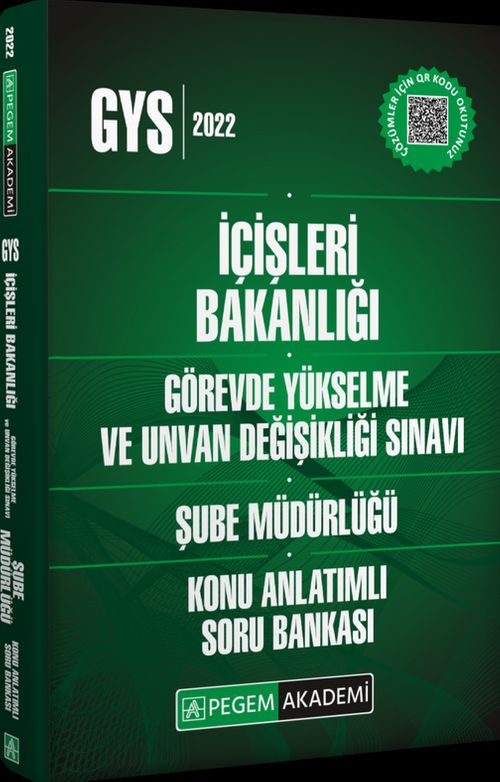 2022 İçişleri Bakanlığı Görevde Yükselme Ve Unvan Değişikliği Sınavı Şube Müdürlüğü Konu Anlatımlı Soru Bankası