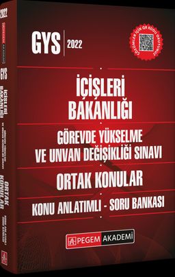 2022 İçişleri Bakanlığı Görevde Yükselme ve Unvan Değişikliği Ortak Konular Konu Anlatımlı Soru Bankası