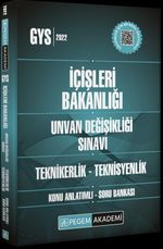 2022 GYS İçişleri Bakanlığı Unvan Değişikliği Değişikliği Sınavı Konu Anlatımlı Soru Bankası Teknikerlik - Teknisyenlik