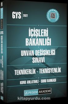 2022 GYS İçişleri Bakanlığı Unvan Değişikliği Değişikliği Sınavı Konu Anlatımlı Soru Bankası Teknikerlik - Teknisyenlik - Kolektif