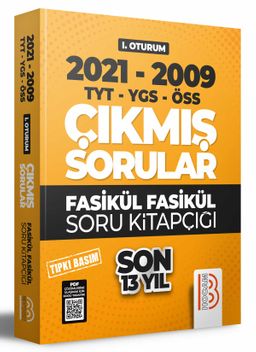 2009-2021 YKS 1. Oturum Son 13 Yıl Tıpkı Basım Fasikül Fasikül Çıkmış Sorular 