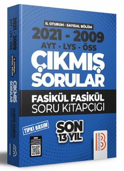 2009-2021 YKS 2. Oturum Sayısal Bölüm Son 13 Yıl Tıpkı Basım Fasikül Fasikül Çıkmış Sorular 
