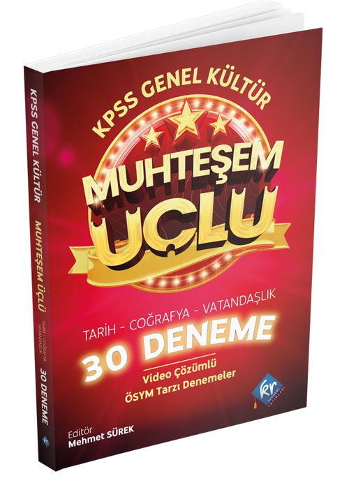 2022 KPSS Genel Kültür Muhteşem Üçlü 30 Deneme (Tarih-Coğrafya-Vatandaşlık)