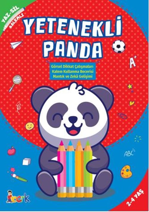 Yetenekli Panda Yaz-Sil (Kalemli)