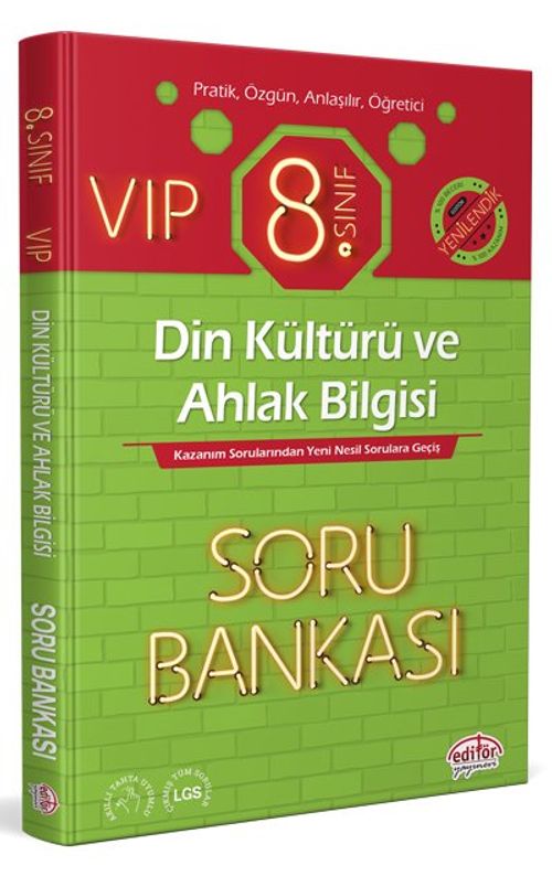 8. Sınıf Vip Din Kültürü ve Ahlak Bilgisi Soru Bankası