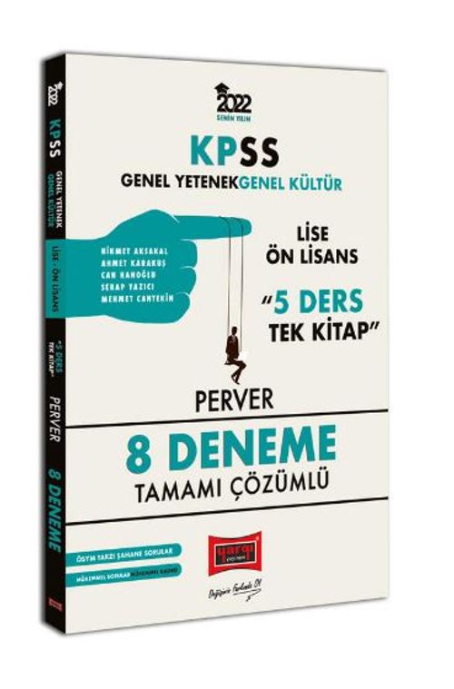 2022 KPSS GY GK Lise Ön Lisans 5 Ders Tek Kitap Perver Tamamı Çözümlü 8 Deneme