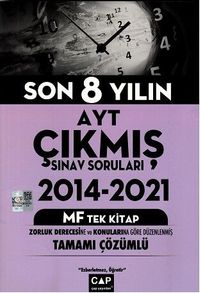 AYT MF Tek Kitap Son 8 Yılın Çıkmış Soruları