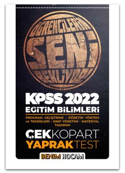 2022 KPSS Eğitim Bilimleri Program Geliştirme - Öğretim Yöntem ve Teknikleri - Sınıf Yönetimi - Materyal Tasarımı Çek Kopar Yaprak Test 