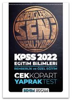 2022 KPSS Eğitim Bilimleri Rehberlik ve Özel Eğitim Çek Kopar Yaprak Test 