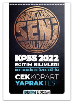 2022 KPSS Eğitim Bilimleri Rehberlik ve Özel Eğitim Çek Kopar Yaprak Test 