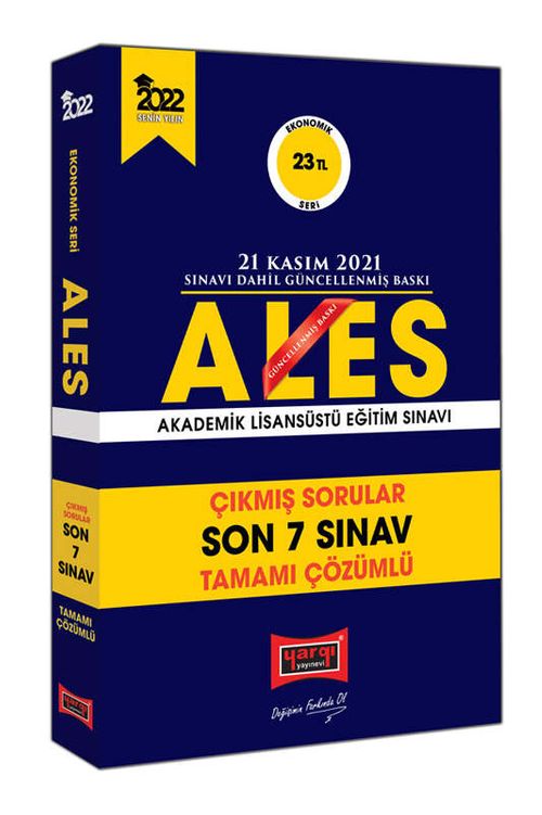 2022 ALES Ekonomik Seri Tamamı Çözümlü Son 7 Sınav Çıkmış Sorular 