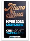 2022 KPSS Matematik Çek Kopart Yaprak Test