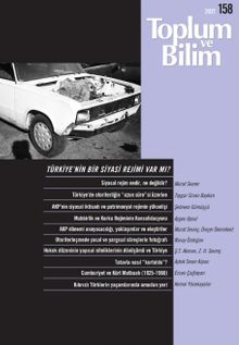 Toplum ve Bilim Sayı:158