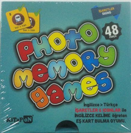 İngilizce-Türkçe İşaretler & Iconlar ile İngilizce Kelime Öğreten Eş Kart Bulma Oyunu