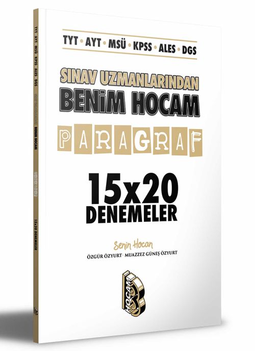 TYT - AYT - MSÜ - KPSS - ALES - DGS Sınav Uzmanlarından Paragraf 15x20 Denemeler 