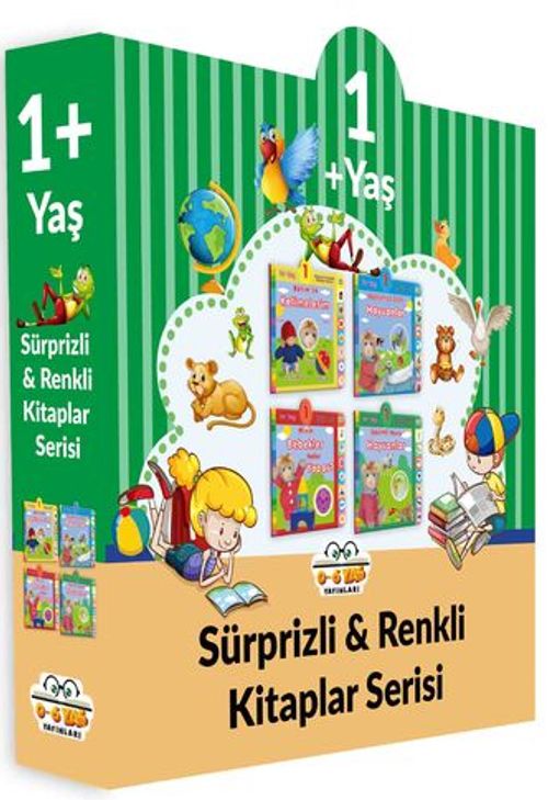 1+ Yaş Sürprizli Renkli Kitaplar (4 Kitap Set)