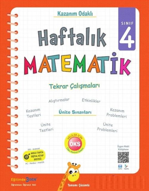 4.Sınıf Haftalık Matematik - Tekrar Çalışmaları