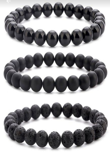 Oniks Lav Doğal Taş Bileklikler (Ml-75)