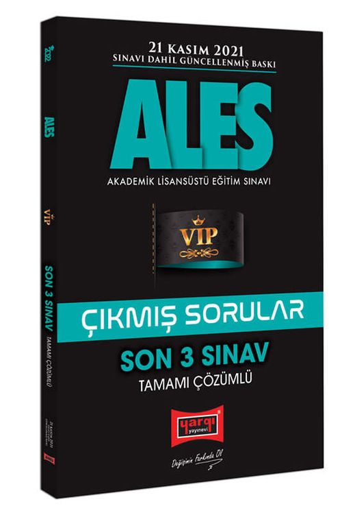 ALES Son 3 Sınav Tamamı Çözümlü Çıkmış Sorular 