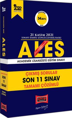 2022 ALES Ekonomik Seri Tamamı Çözümlü Son 11 Sınav Çıkmış Sorular 